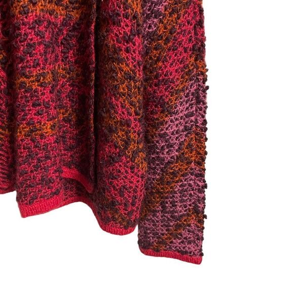 Rachel Roy Purple Orange Wool Blend Knit Open Front Cardigan Sweater Size MED - Picture 8 of 11